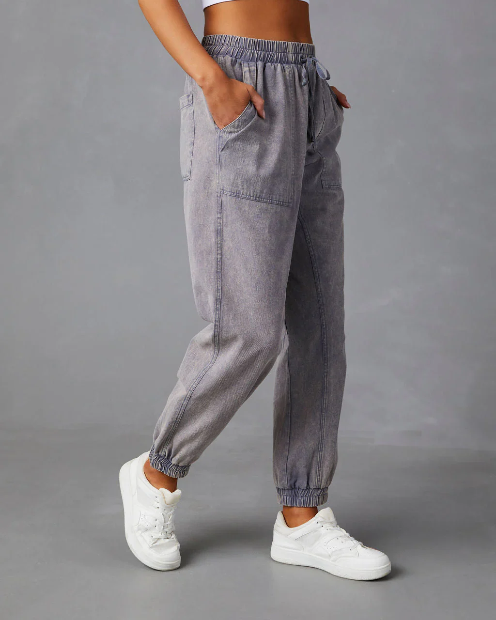 Doriana Cotton Pocketed Jogger Pants