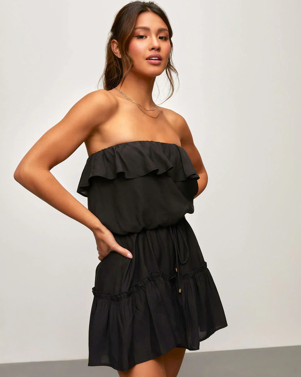 Sandy Afternoons Strapless Romper