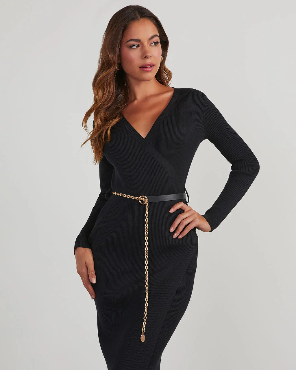 Fergie Half Chain Faux Leather Belt