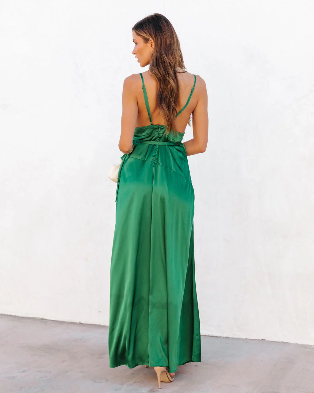 Smith Satin Cowl Neck Maxi Dress