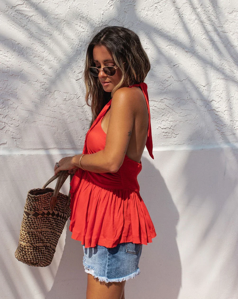 Hola Bonita Ruffle Halter Top