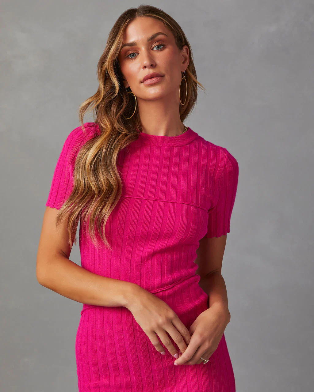 Kalena Ribbed Midi Dress