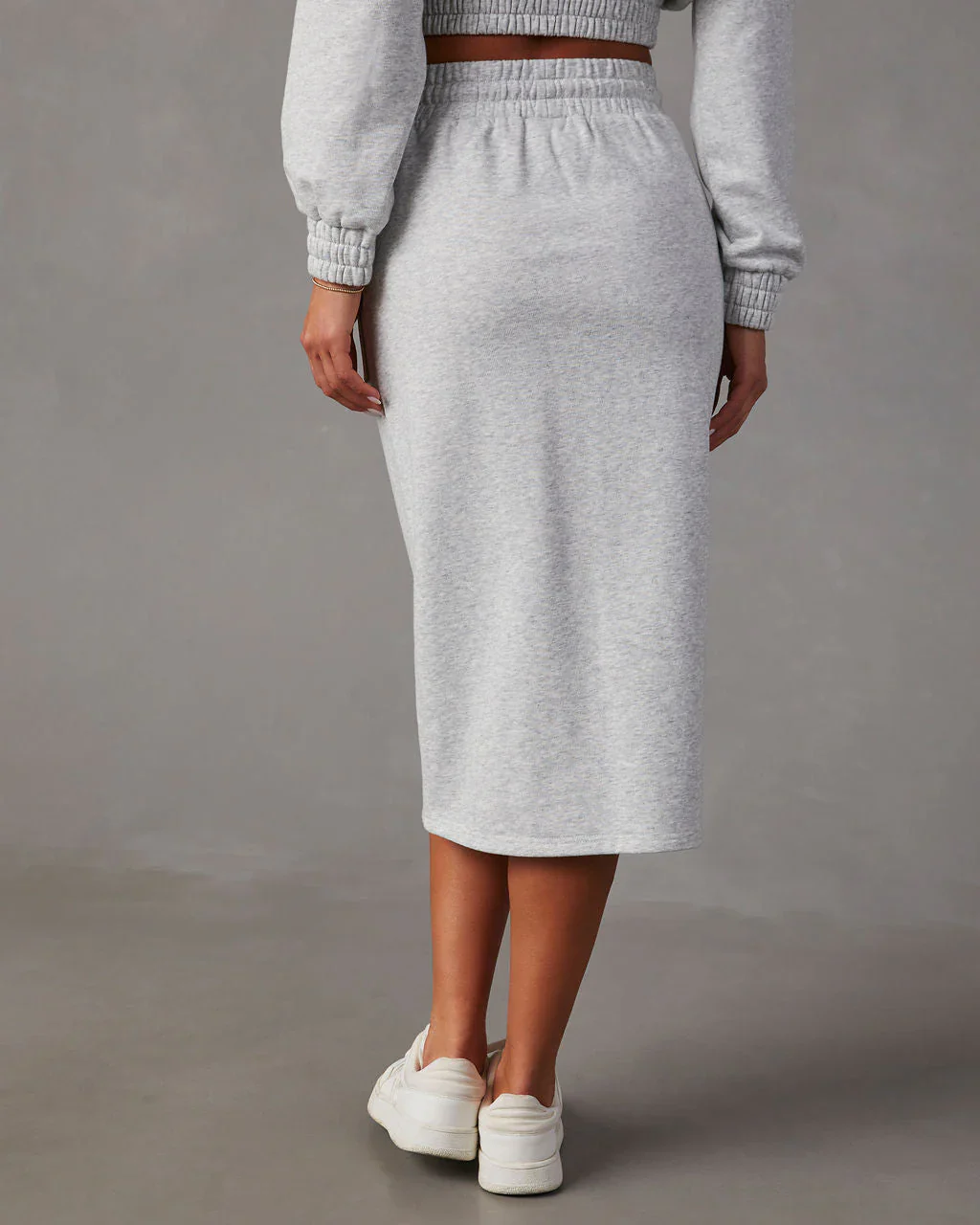 Bedisse Fleece Pocketed Midi Skirt