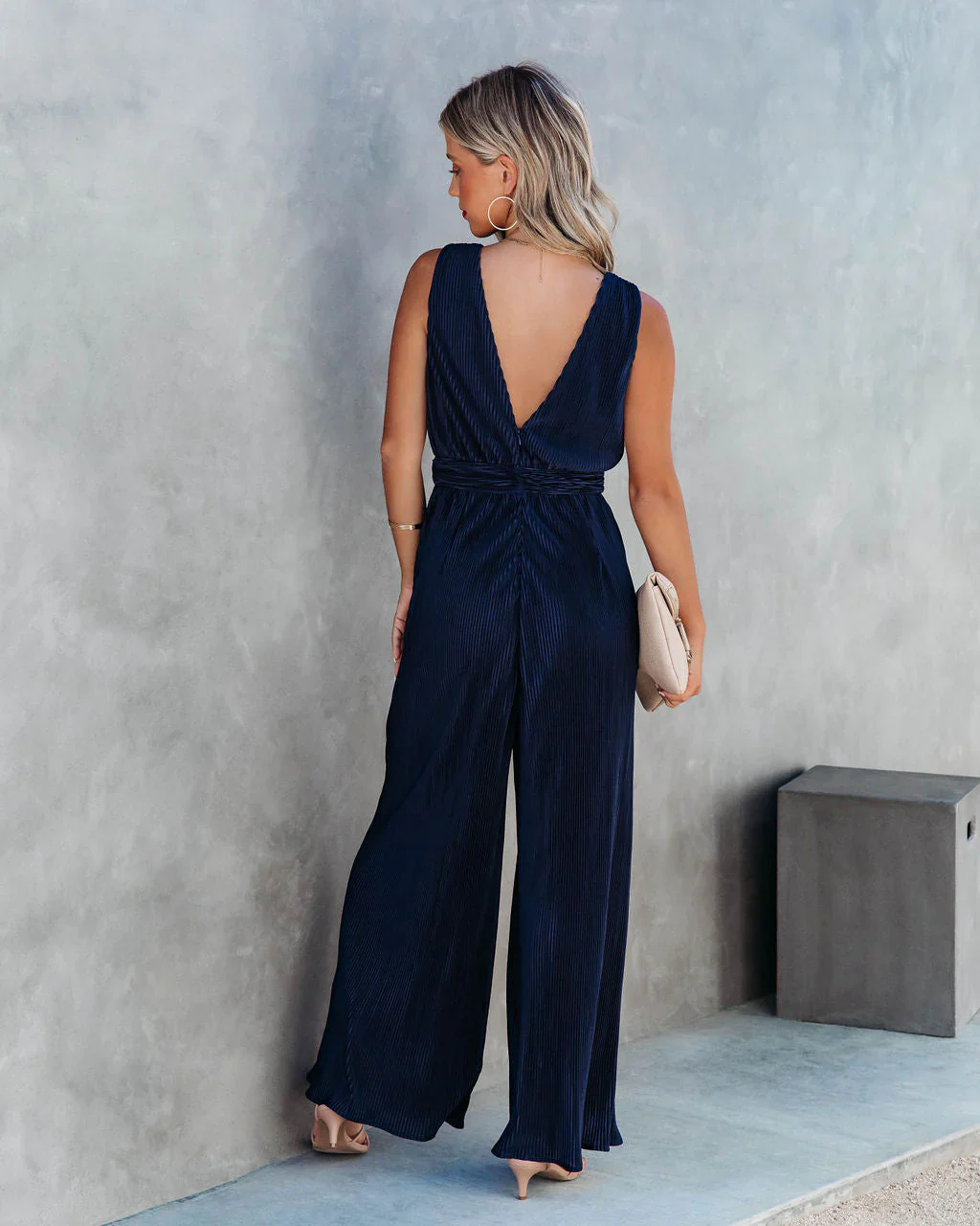Midnight Love Plisse Jumpsuit