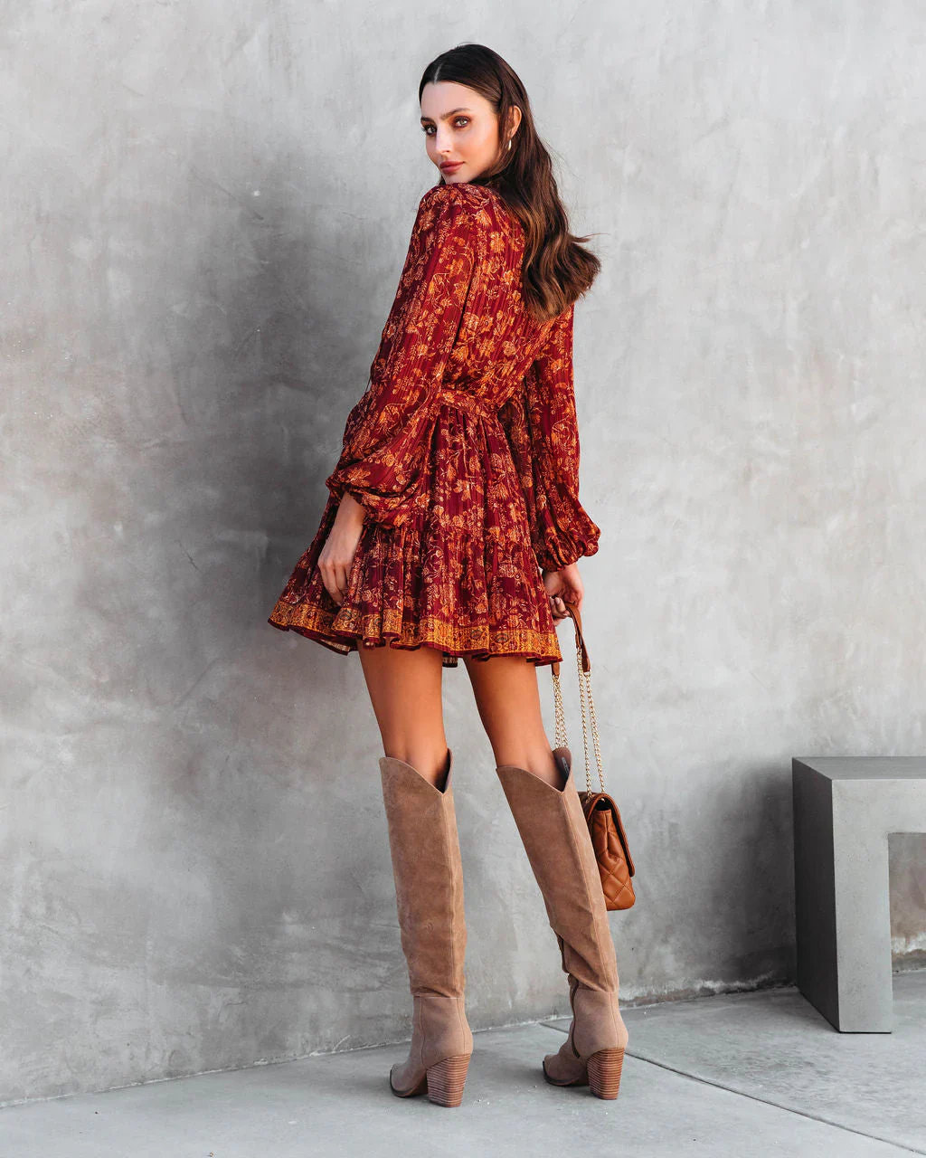 Thankful One Printed Mini Dress