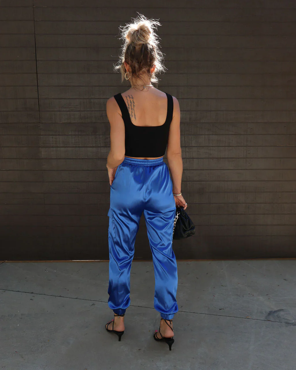 Athena Satin Cargo Pants