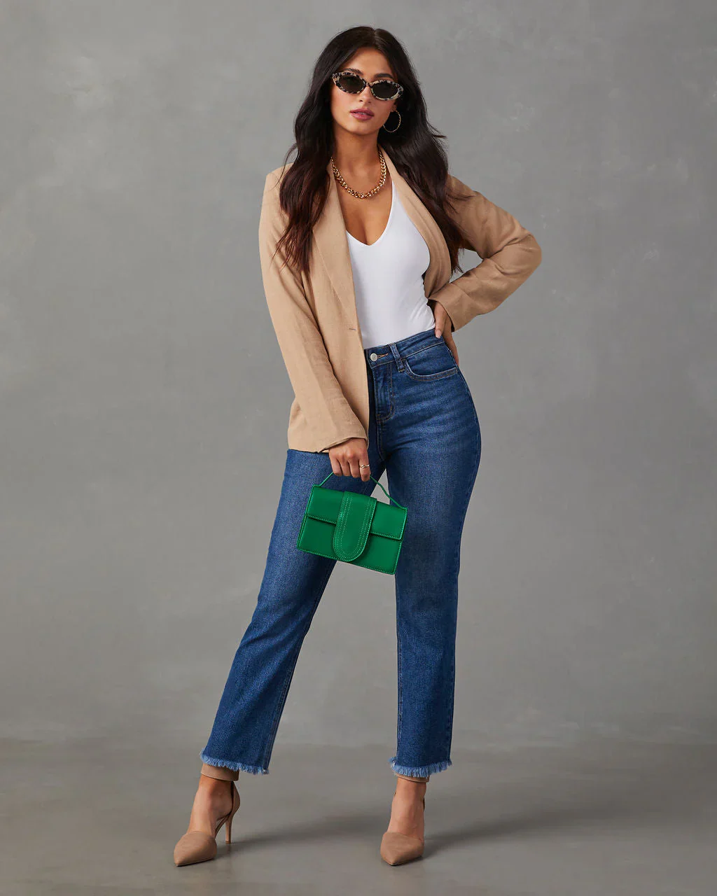 Carlina Linen Pocketed Blazer