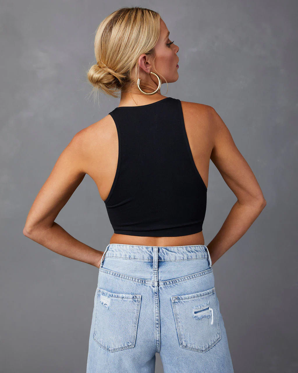 Almina Cutout Crop Top