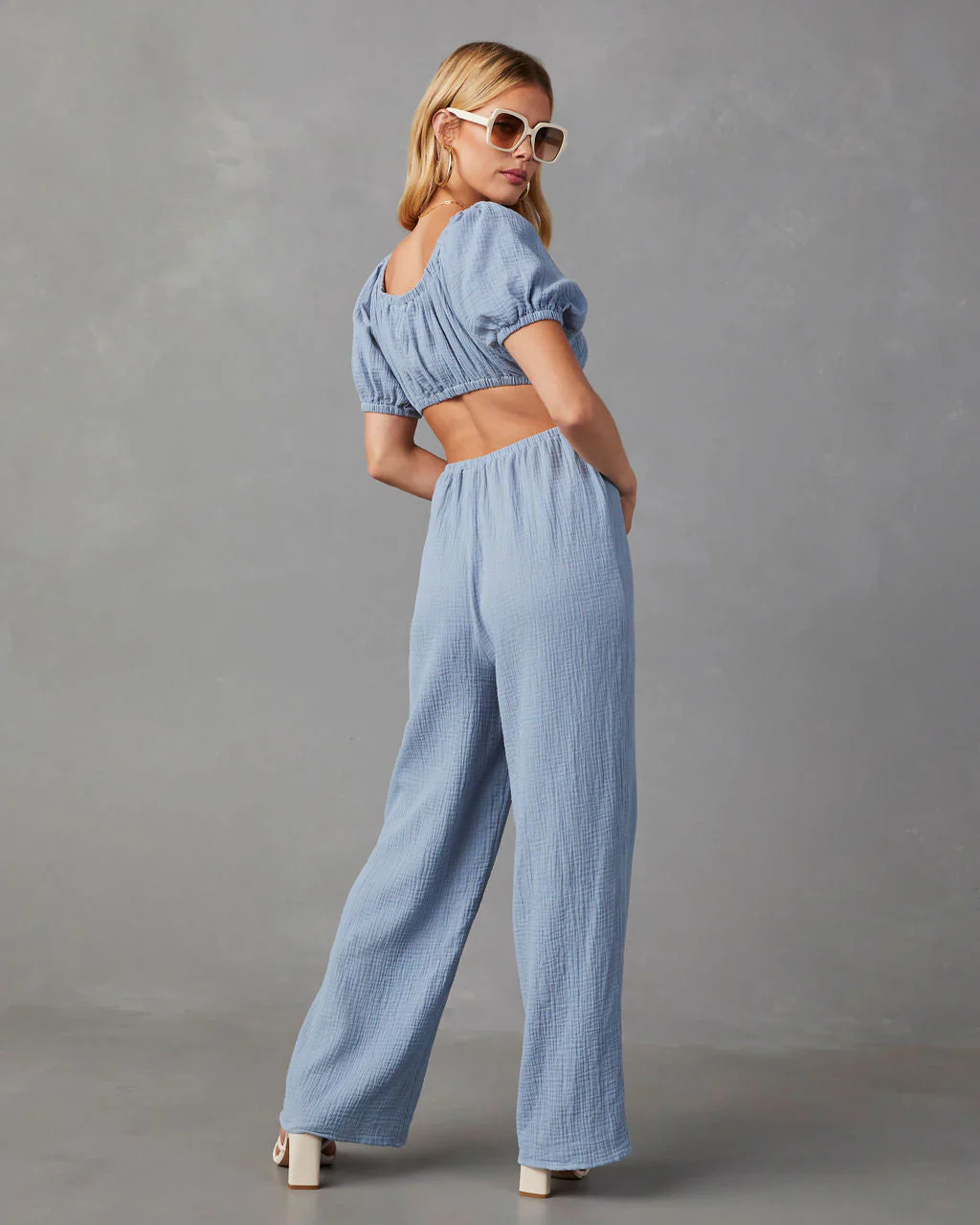 Jhene Cutout Short Sleeve Jumpsuit