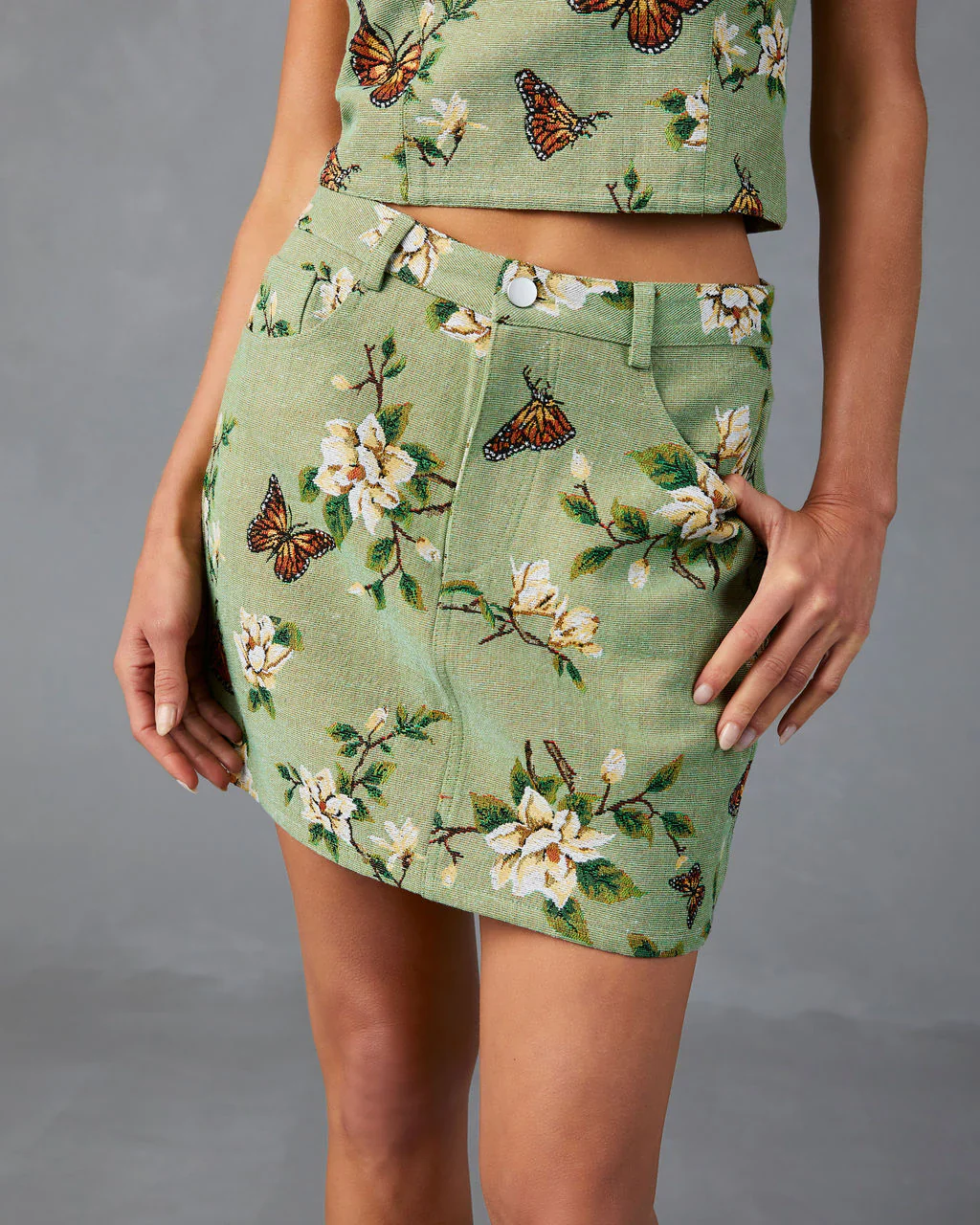 Field Of Butterflies Mini Skirt