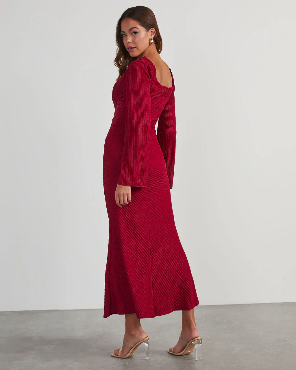 Nyara Long Sleeve Mermaid Midi Dress