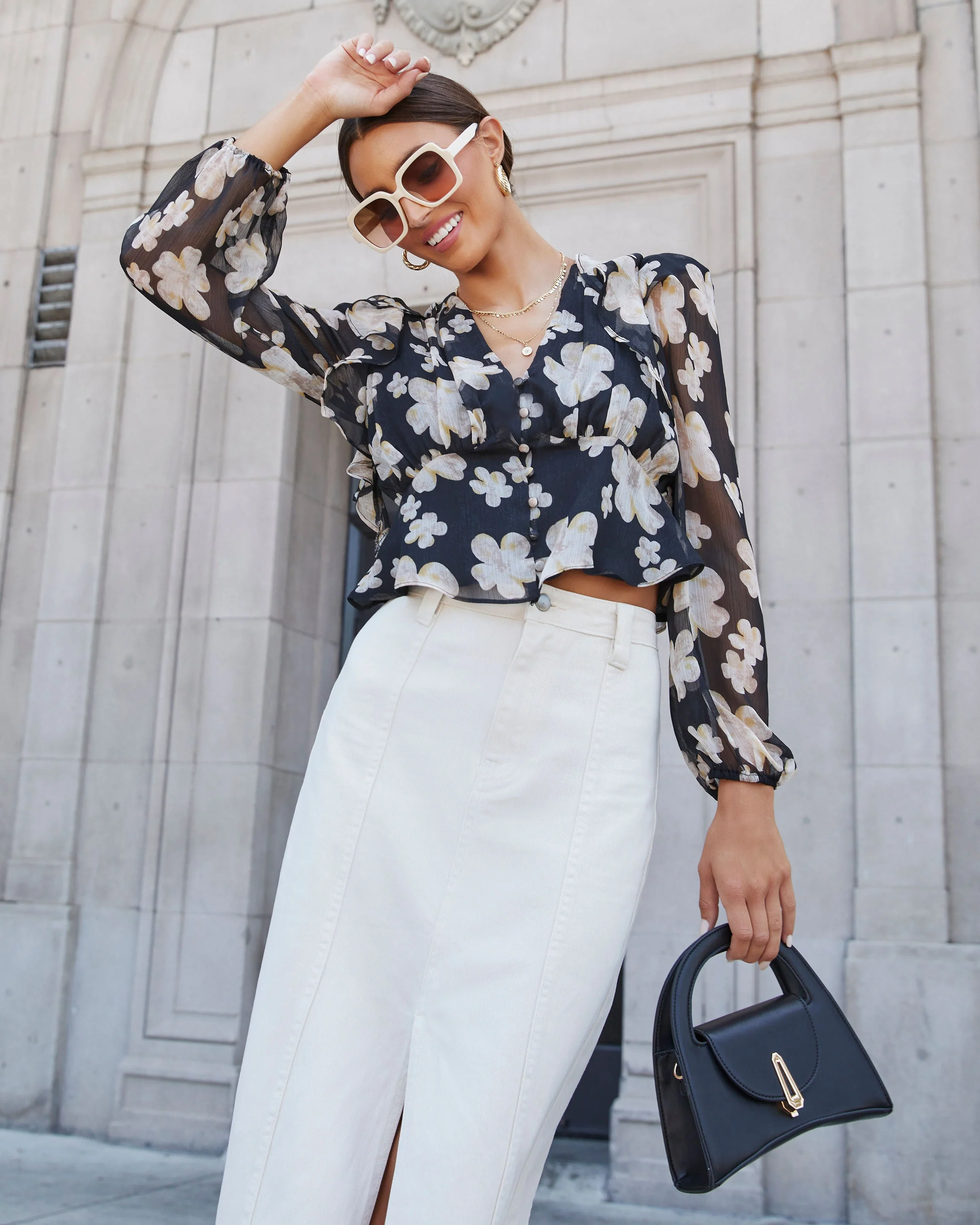 Never Been Kissed Floral Blouse