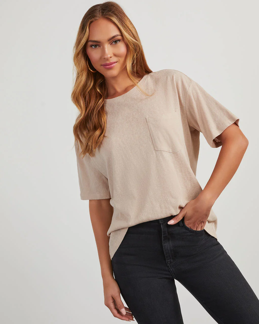 Magnolia Cotton Blend Pocket Tee