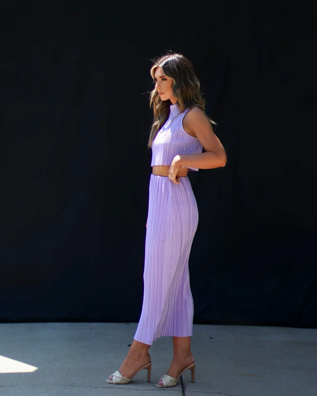 Brookside Plisse Midi Skirt