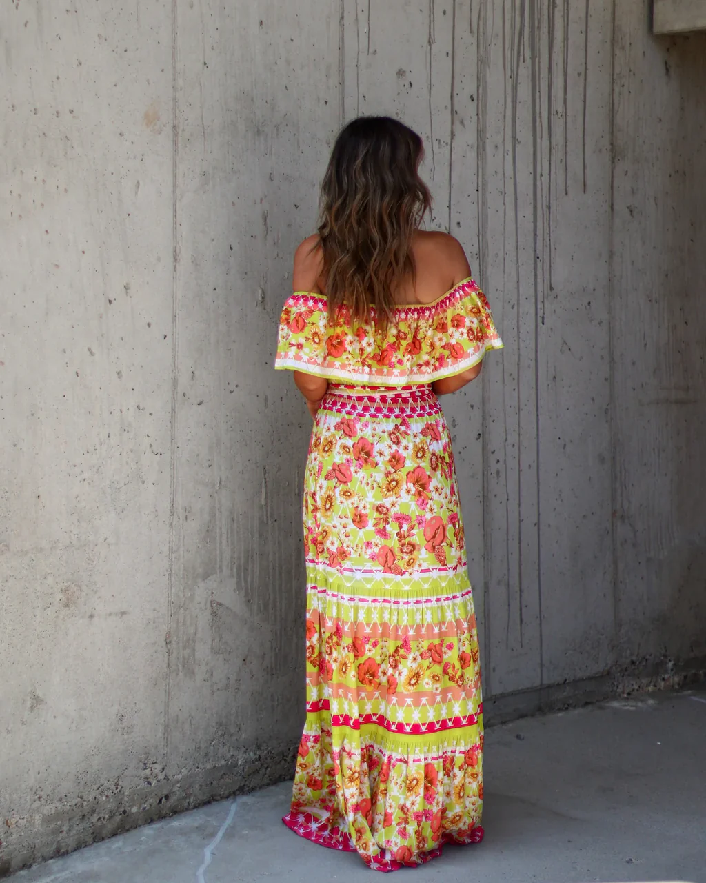 Etienne Off Shoulder Floral Maxi Dress