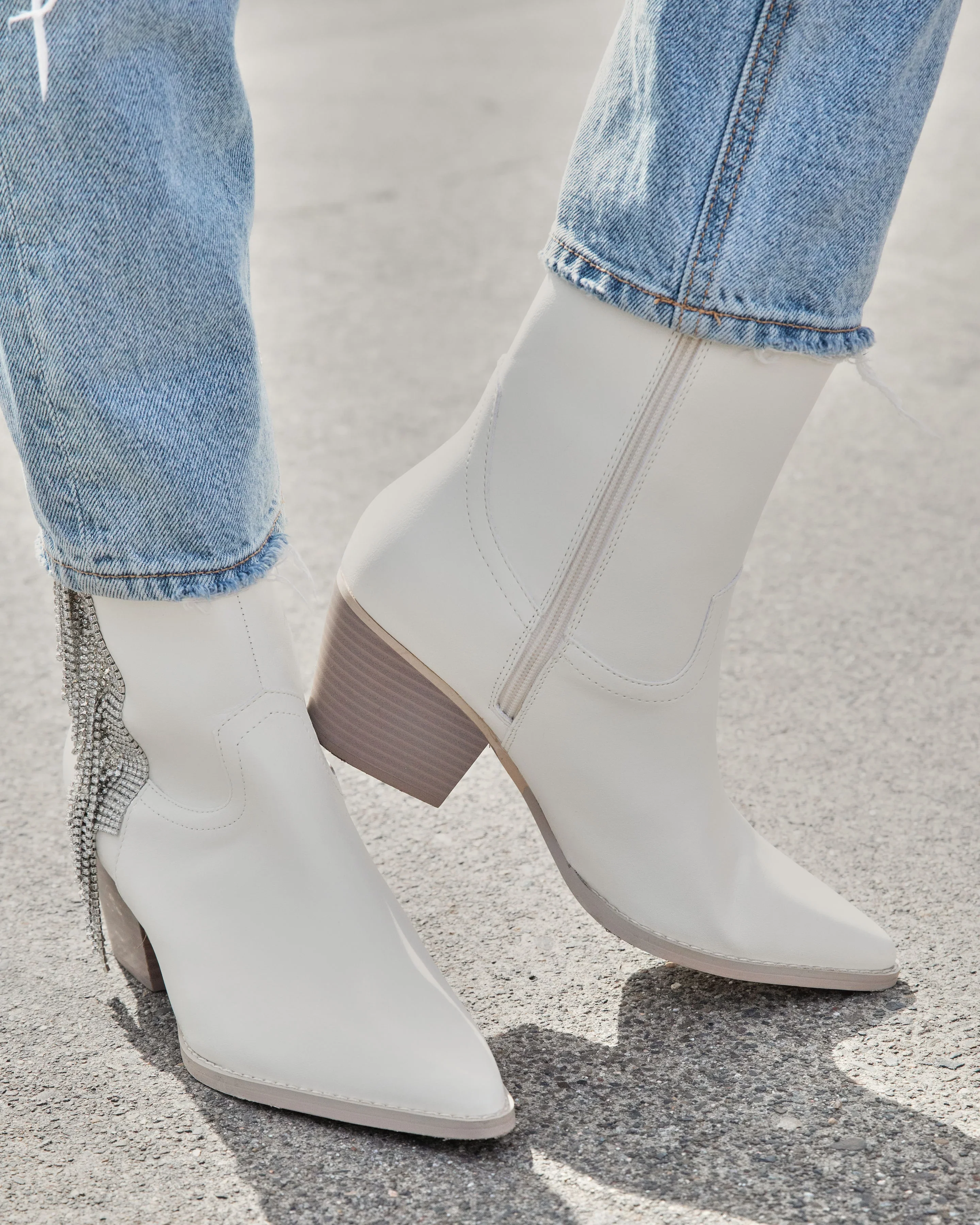 Rowan Crystal Fringe Bootie