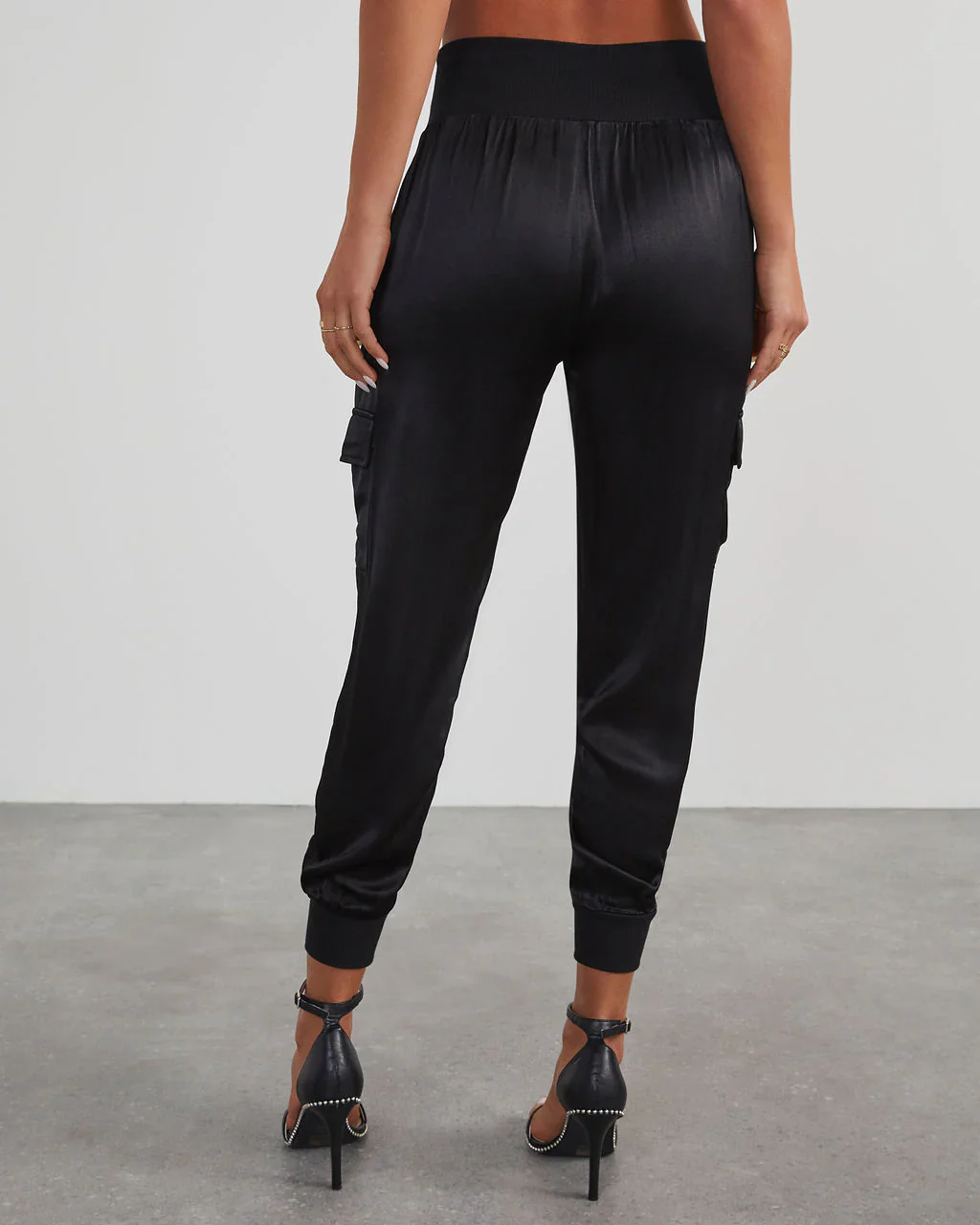 Luxe Look Satin Pocketed Joggers