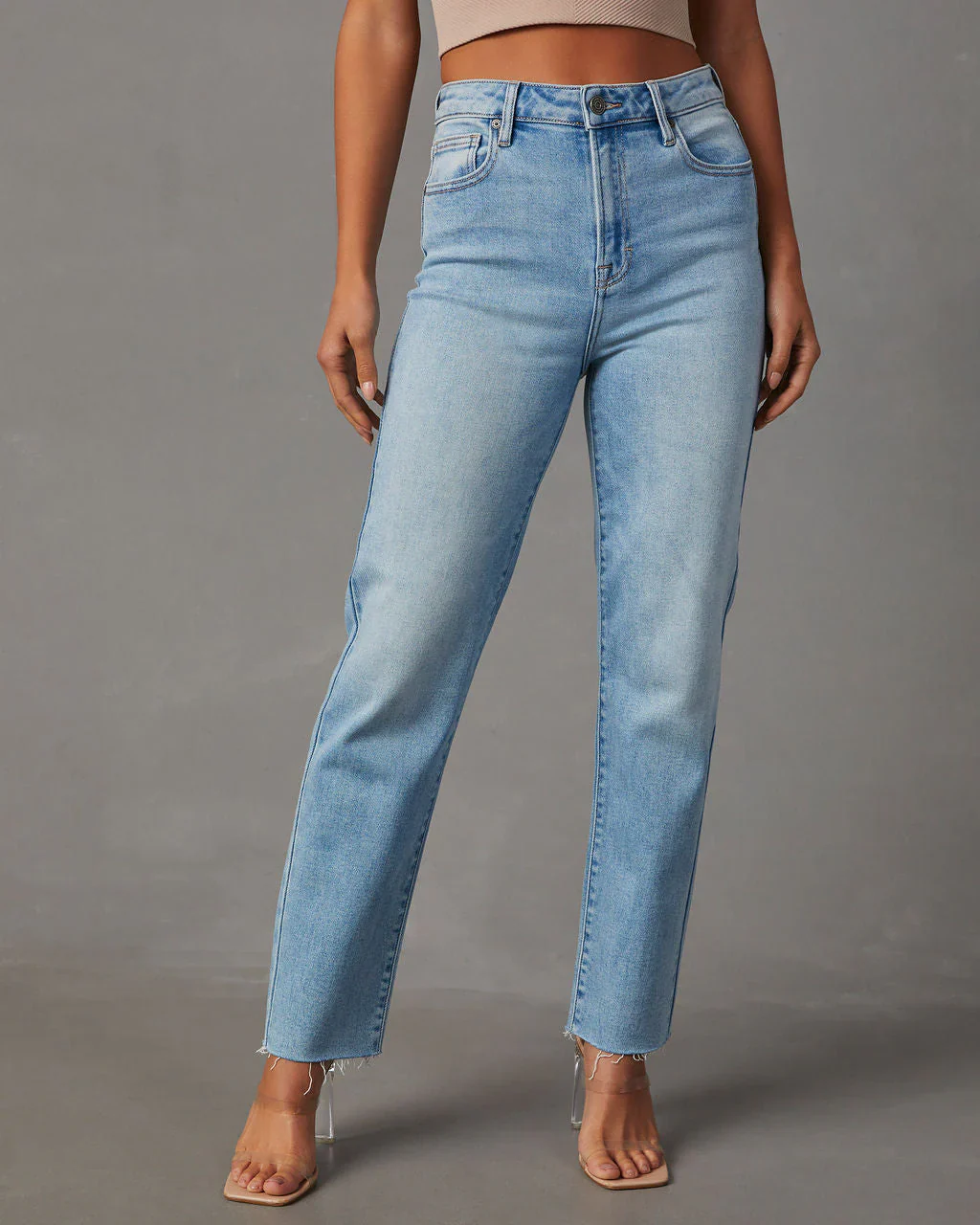 Teagan Stretch High Rise Straight Jeans