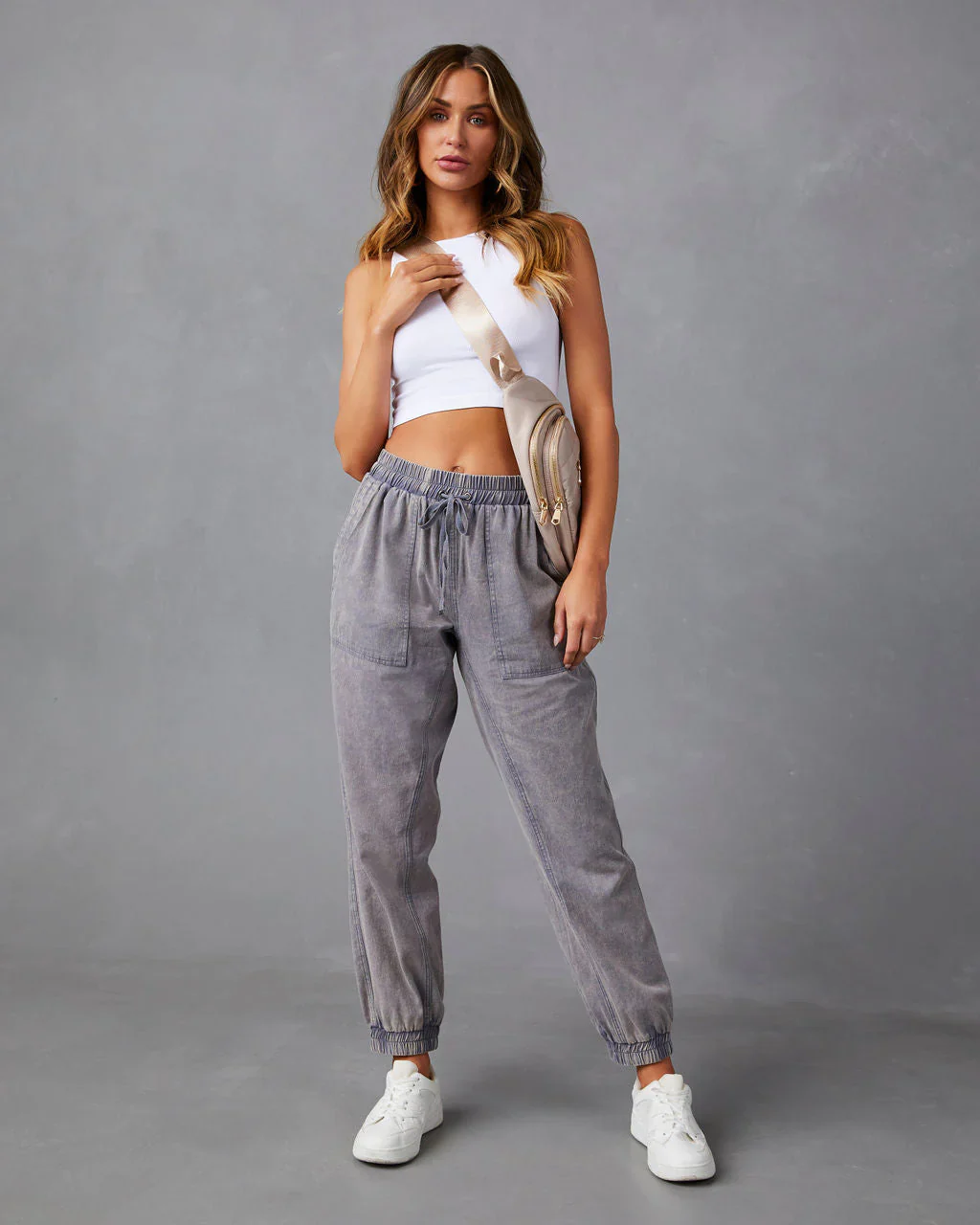 Doriana Cotton Pocketed Jogger Pants