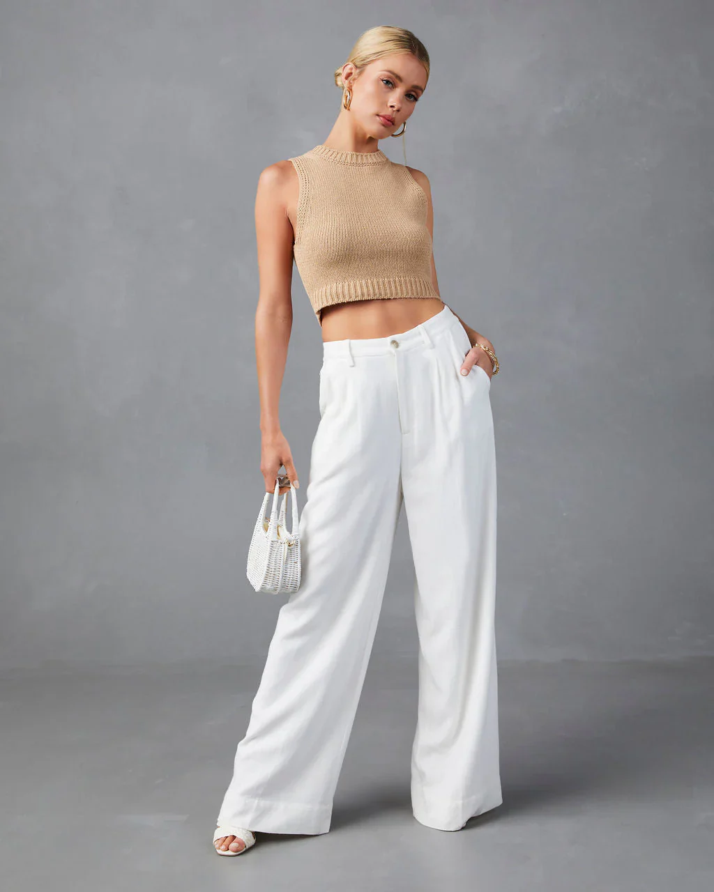 Amadora Knit Crop Tank