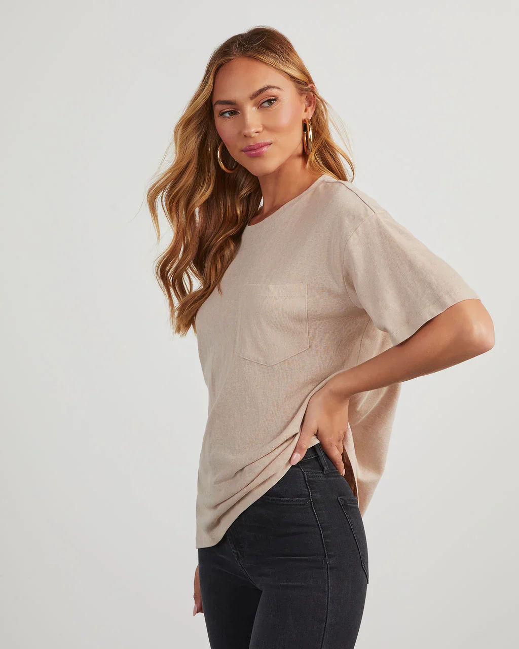 Magnolia Cotton Blend Pocket Tee