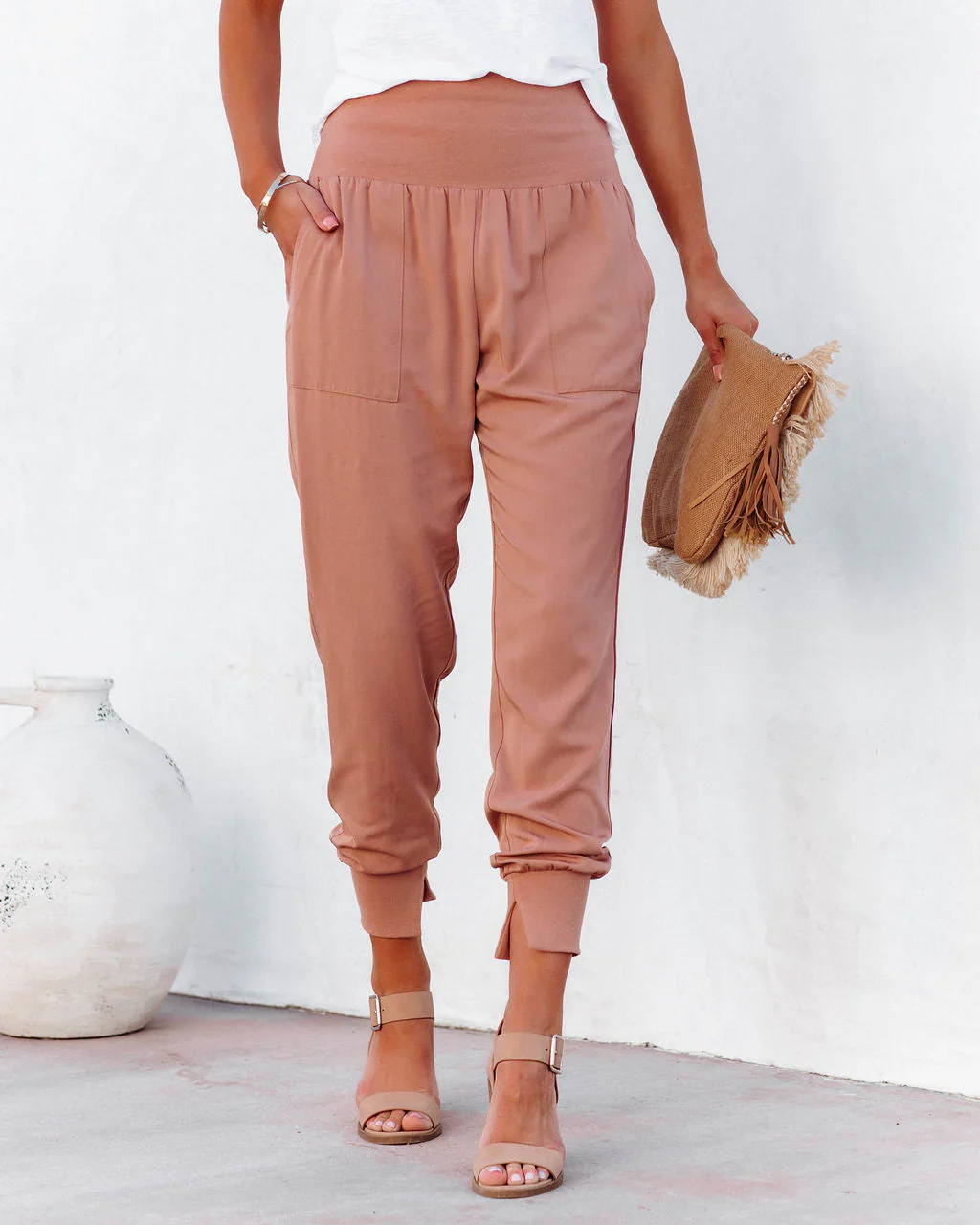 Hot And Bothered Pocketed Cotton Joggers