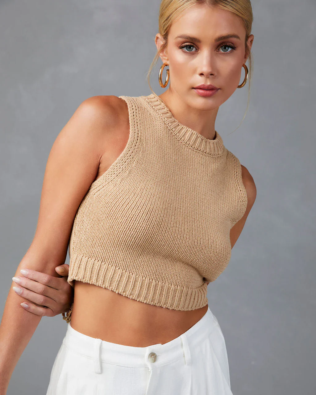 Amadora Knit Crop Tank