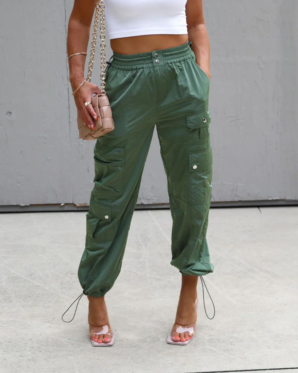 Derica Nylon Cargo Pants