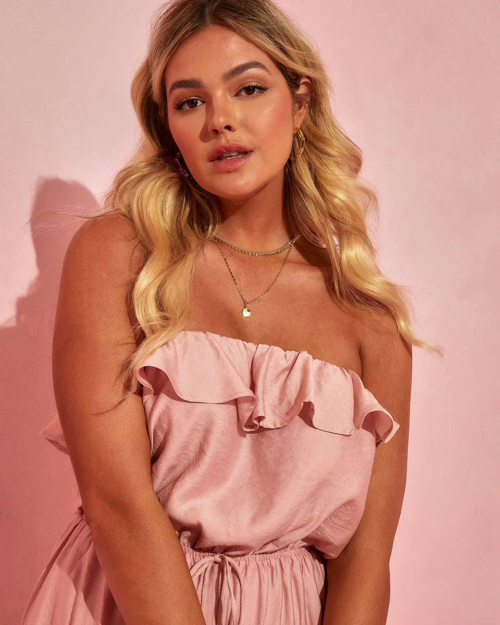 Sandy Afternoons Strapless Romper