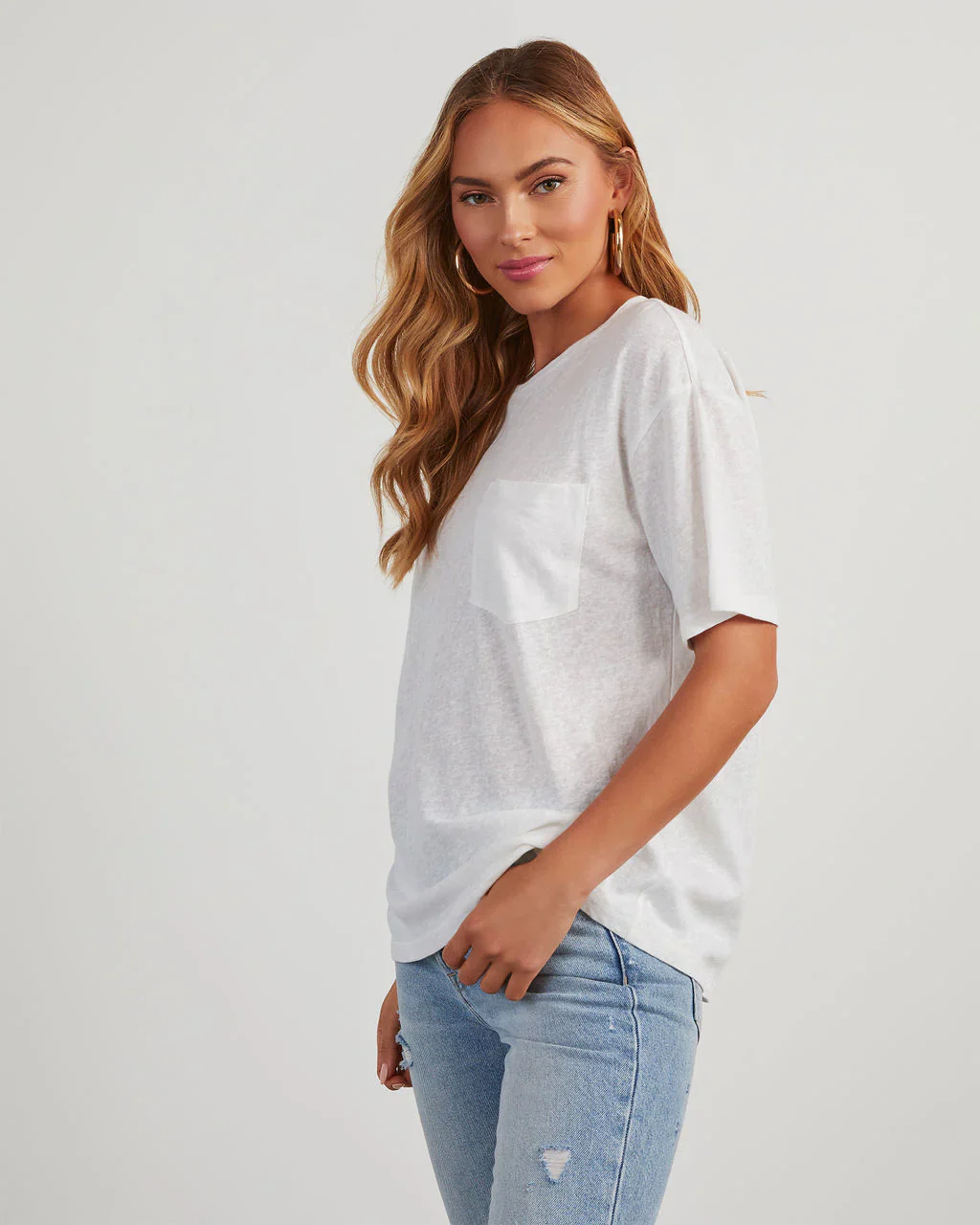 Magnolia Cotton Blend Pocket Tee
