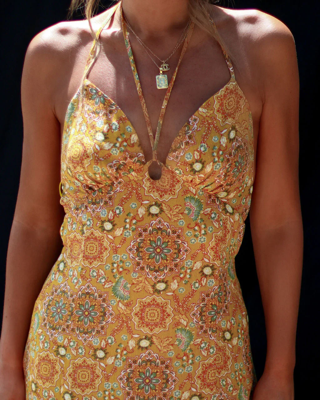 Ruisa Sleeveless Printed Maxi Dress