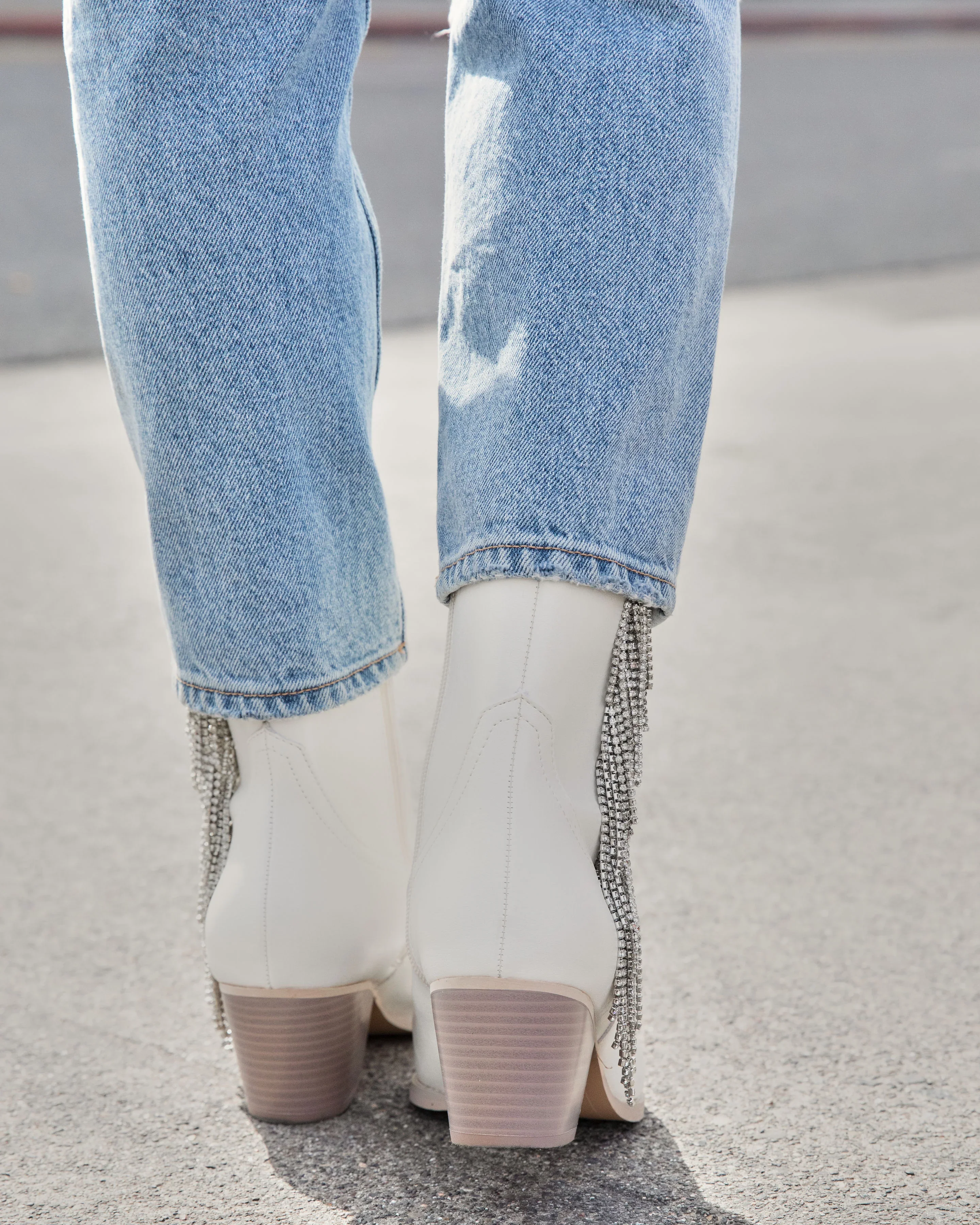 Rowan Crystal Fringe Bootie