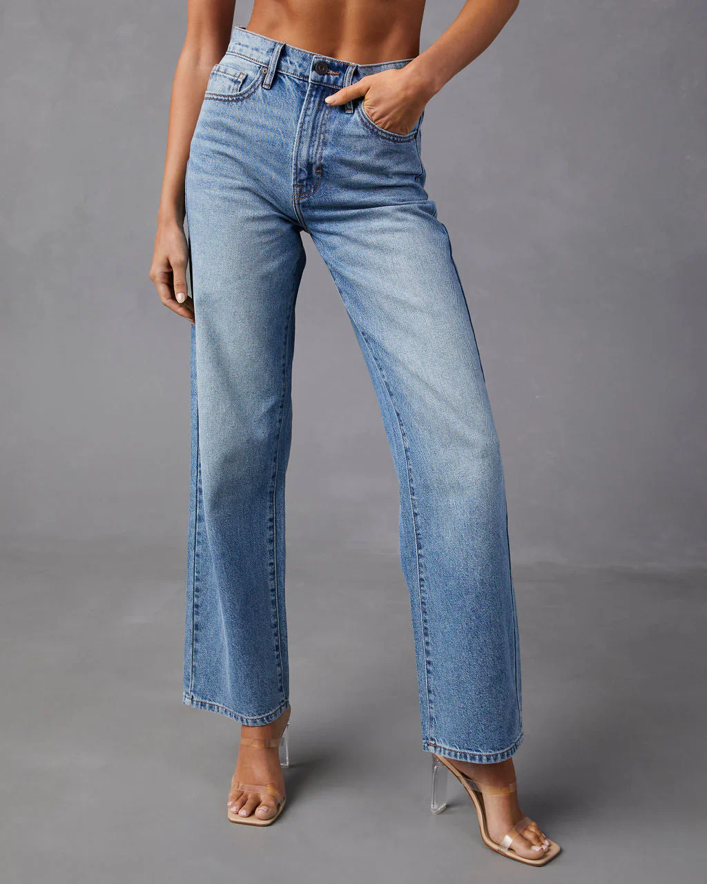 Brandis High Rise Straight Leg Jeans