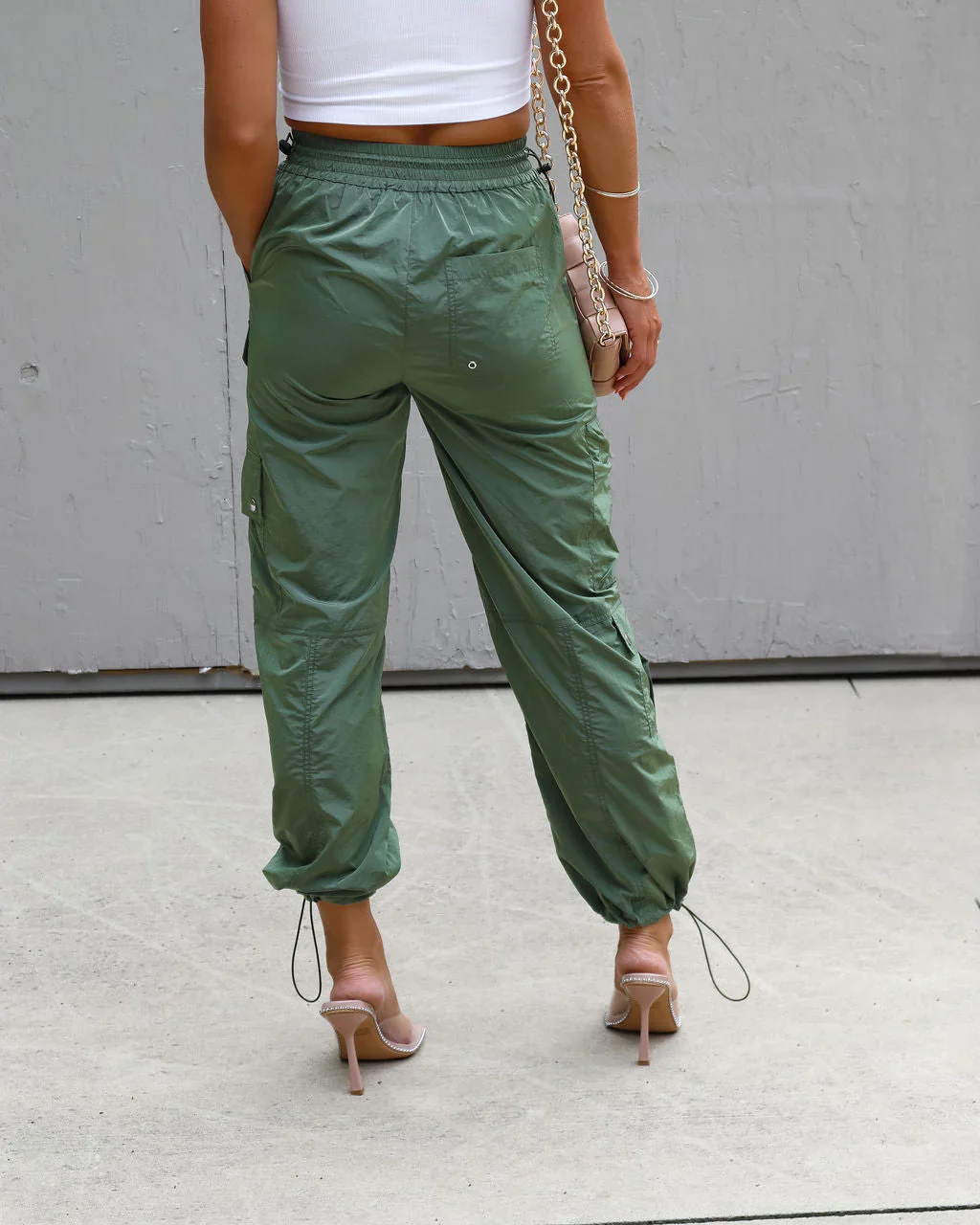 Derica Nylon Cargo Pants
