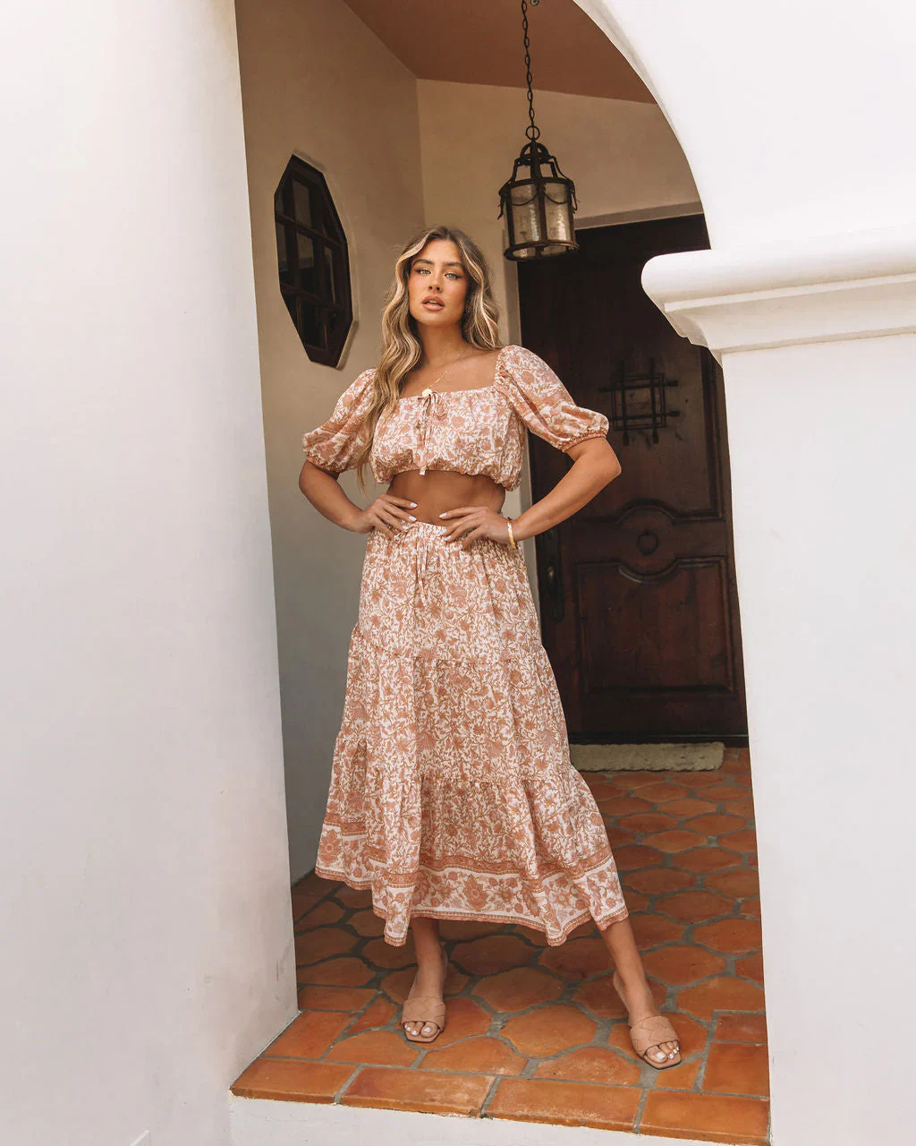 Adela Floral Midi Skirt