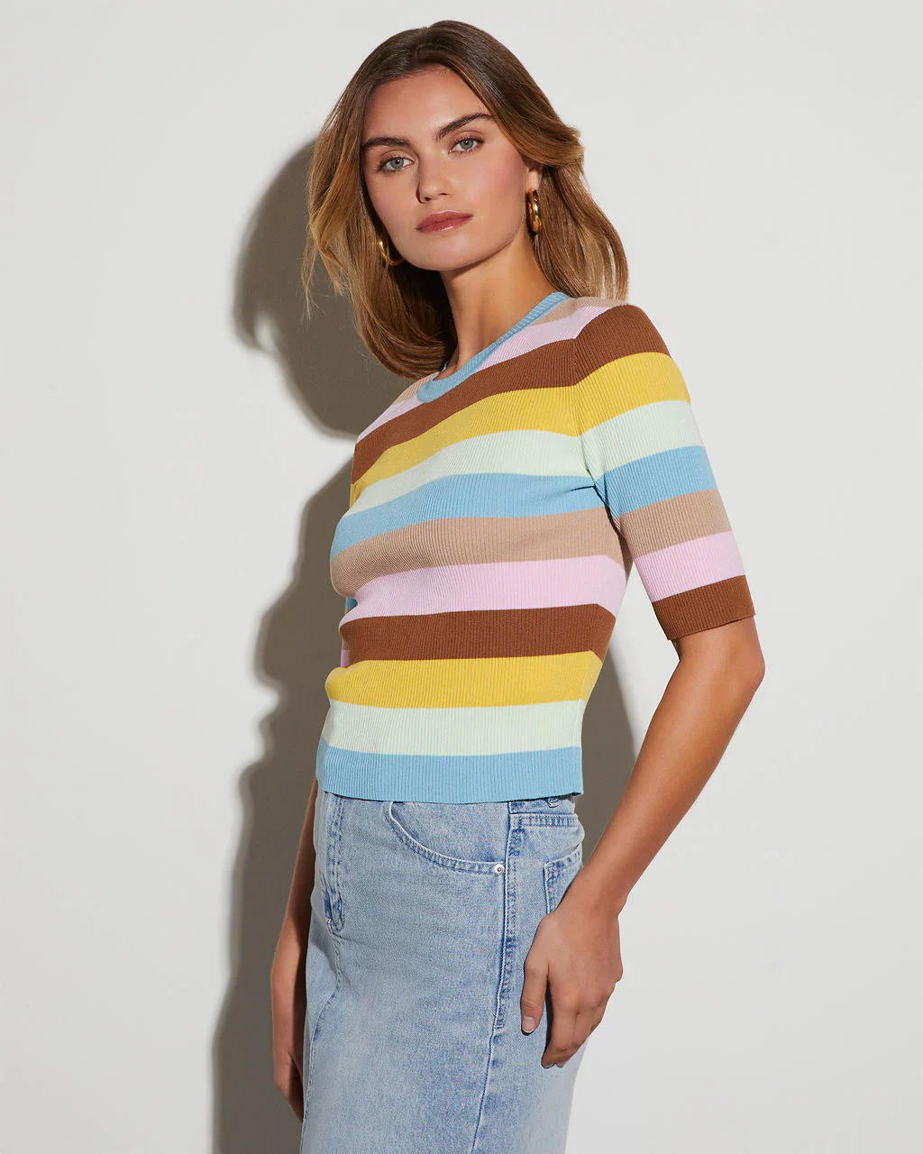Neapolitan Striped Knit Top