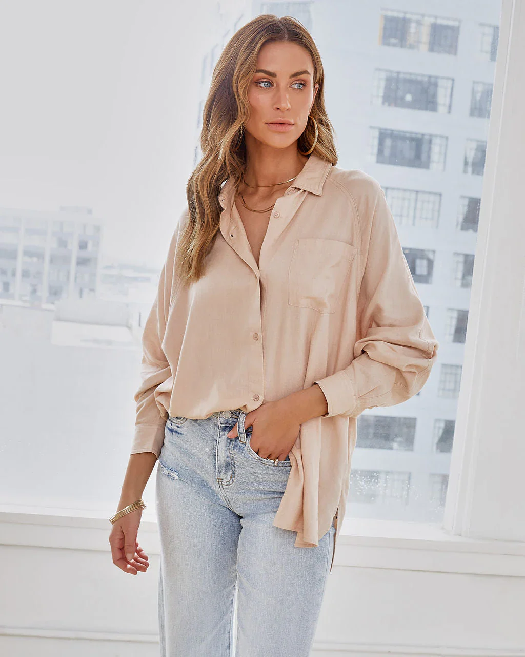 Quiana Button Down Top