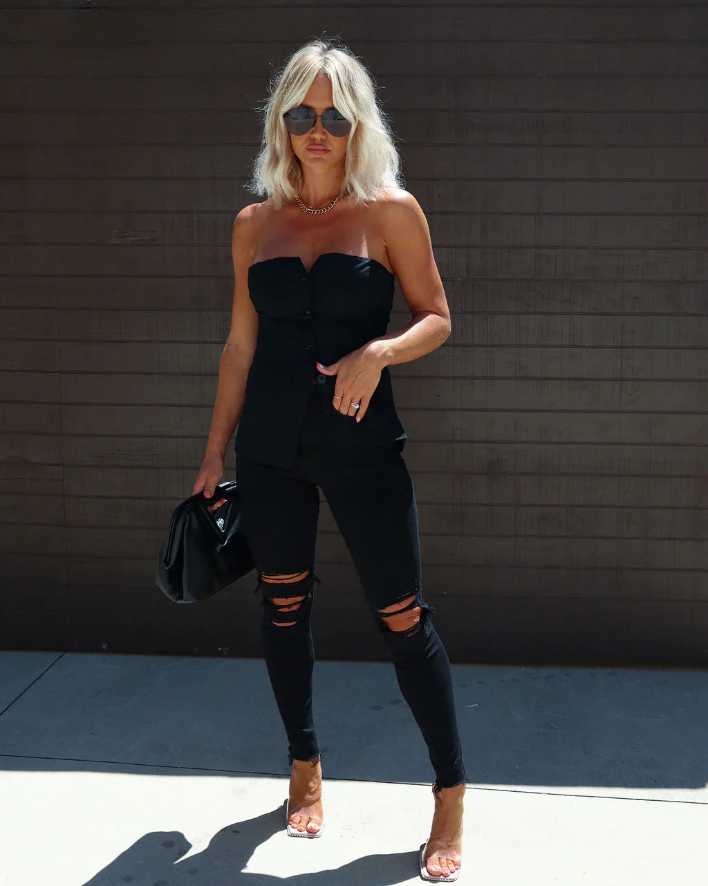 Arnaud Button Front Corset Top