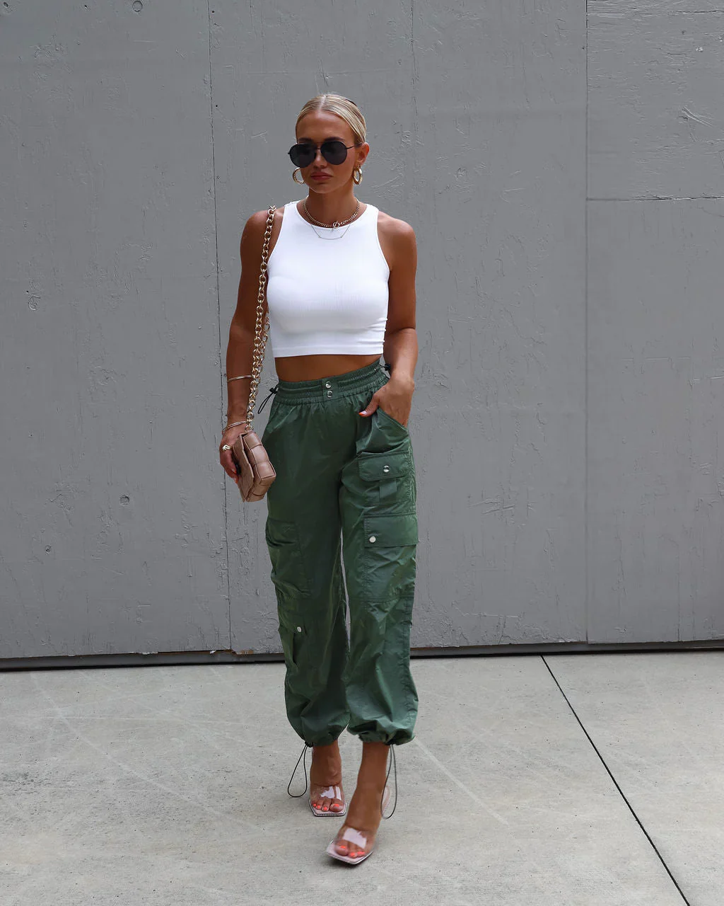 Derica Nylon Cargo Pants