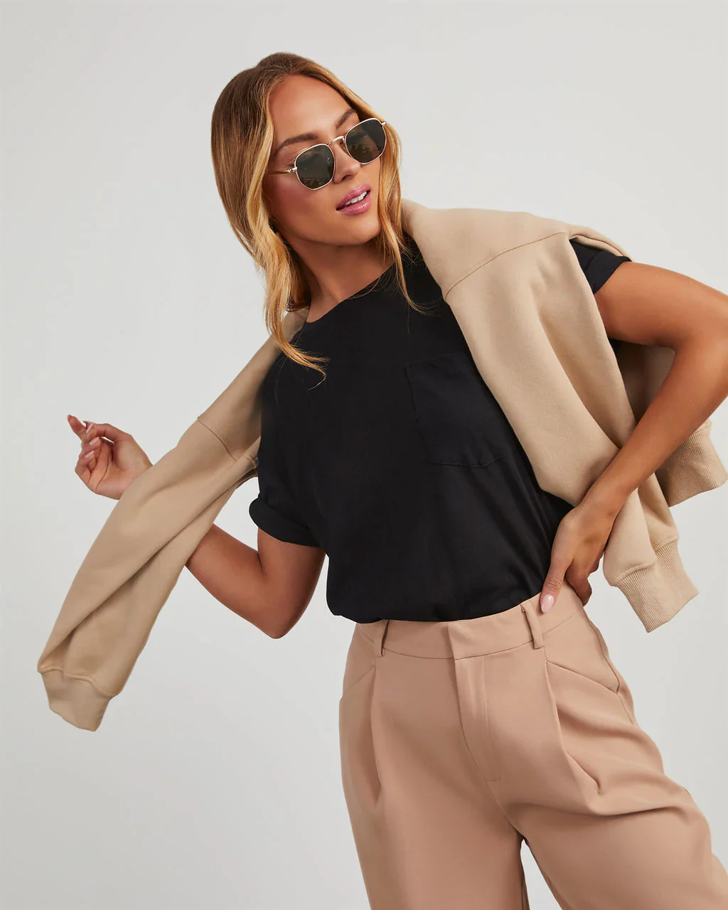 Magnolia Cotton Blend Pocket Tee